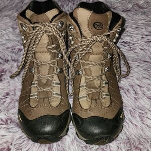 Brown Suede Lace-Up Ankle Boots Like New!